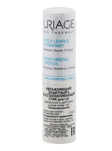 Uriage Eau Thermale Стик для губ, бальзам для губ, увлажняющий, 4 г, 1 шт.