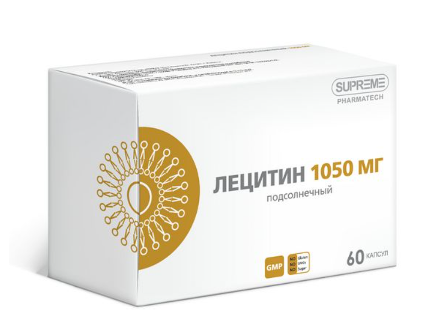 фото упаковки Supreme Pharmatech Лецитин подсолнечный, капсулы, 60 шт. фото упаковки Supreme Pharmatech Лецитин подсолнечный