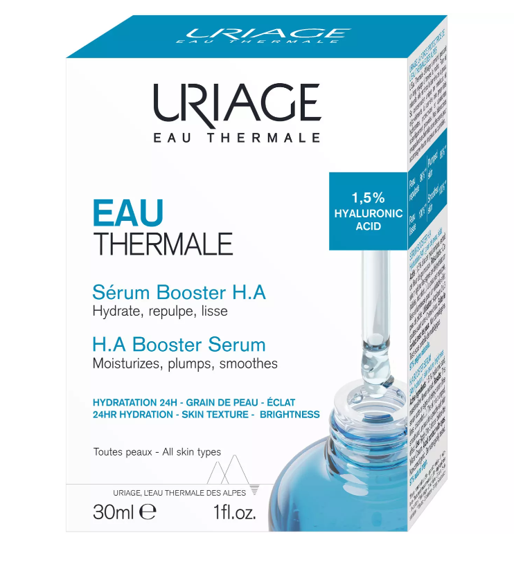 Uriage Eau Thermale Увлажняющая сыворотка-бустер, сыворотка, с гиалуроновой кислотой, 30 мл, 1 шт.