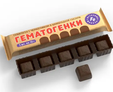фото упаковки Гематогенки с черносливом в шоколадной глазури