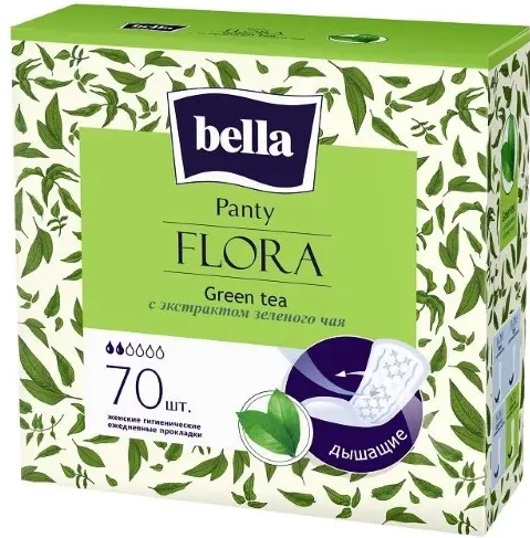 фото упаковки Bella panty flora green tea прокладки ежедневные