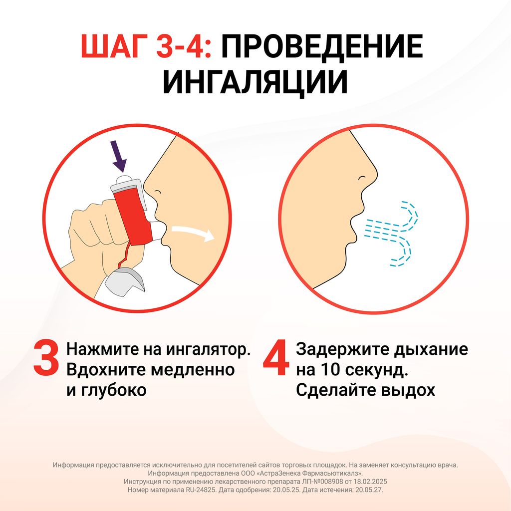 Симбикорт Рапихалер, 80 мкг+4.5 мкг/доза, 120 доз, аэрозоль для ингаляций, 1 шт.