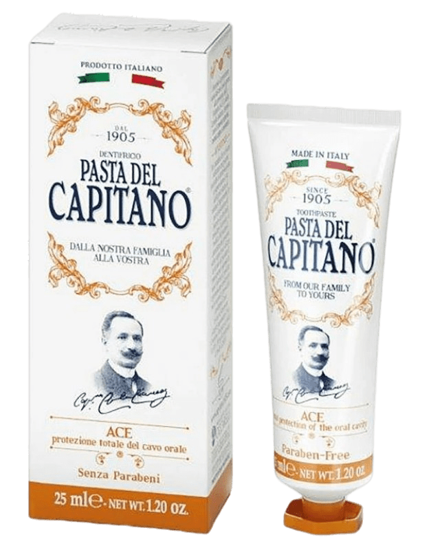 фото упаковки Pasta del Capitano Паста зубная с витаминами А С Е