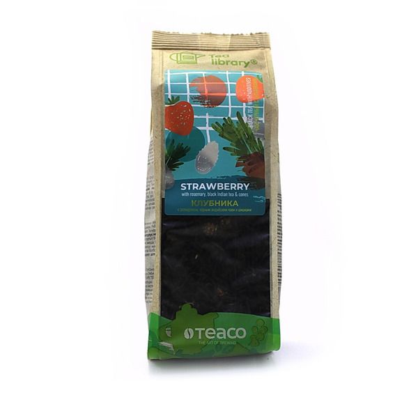 фото упаковки Teaco Чайная библиотека Клубника с розмарином, черным индийским чаем и шишками