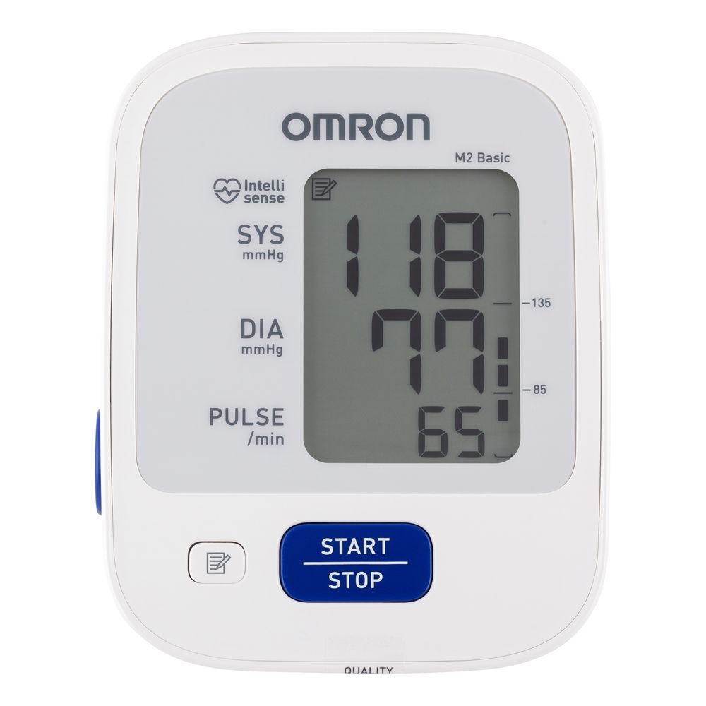 Тонометр автоматический OMRON М2 Basic, с адаптером и универсальной манжетой (22-42 см), 1 шт.