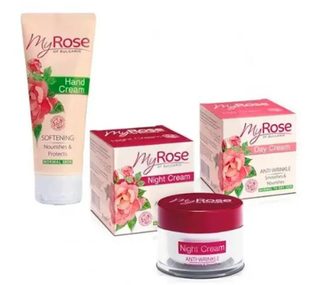 MyRose of Bulgaria Набор Косметический, набор, крем д/лица днев.50мл+крем д/лица ночной 50мл+крем д/рук 75мл, 1 шт.