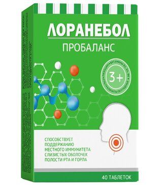 Лоранебол Пробаланс, 500 мг, таблетки для рассасывания, 40 шт.