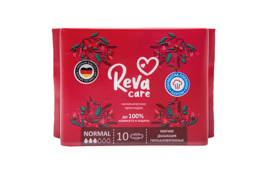 Reva Care Normal Прокладки гигиенические, 3 капли, прокладки гигиенические, 10 шт.