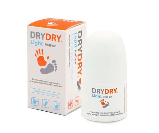 Dry Dry light средство от обильного потовыделения, шарик, 50 мл, 1 шт.