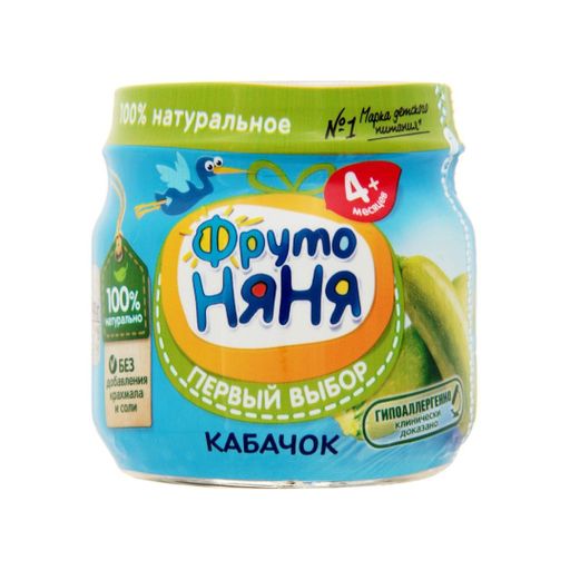 Фрутоняня Пюре кабачок, пюре, 80 г, 1 шт.