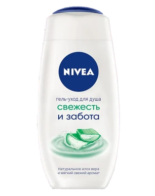 Nivea Гель для душа Свежесть и забота, гель для душа, алоэ вера, 250 мл, 1 шт.