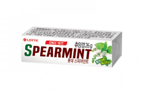Lotte Spermint Жевательная резинка классическая мята, без сахара, 26 г, 1 шт.