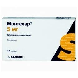 Монтелар, 5 мг, таблетки жевательные, 14 шт.