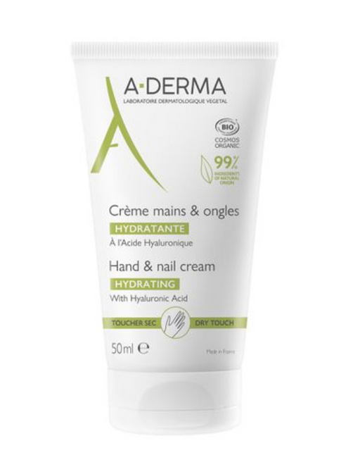 A-Derma Крем для рук и ногтей увлажняющий, крем, с гиалуроновой кислотой, 50 мл, 1 шт.